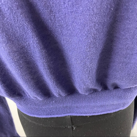 Tommy Bahama Purple Linen/Cotton Blend Cropped Button Up Cardigan M - Picture 7 of 10